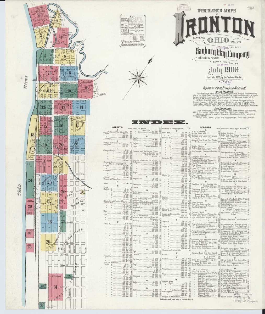 Ironton, Ohio - 1909 Sanborn Map