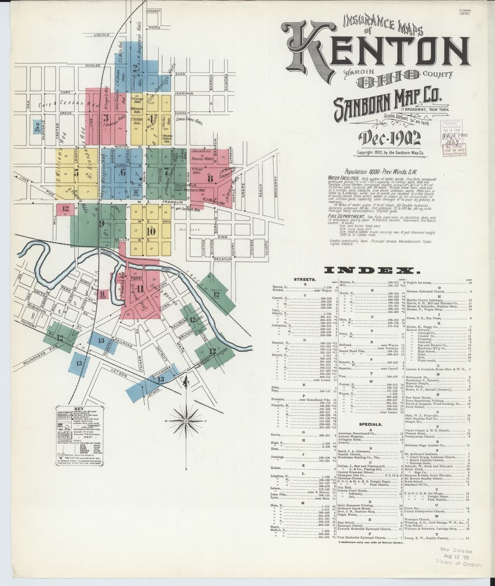 Kenton, Ohio - 1902 Sanborn Map