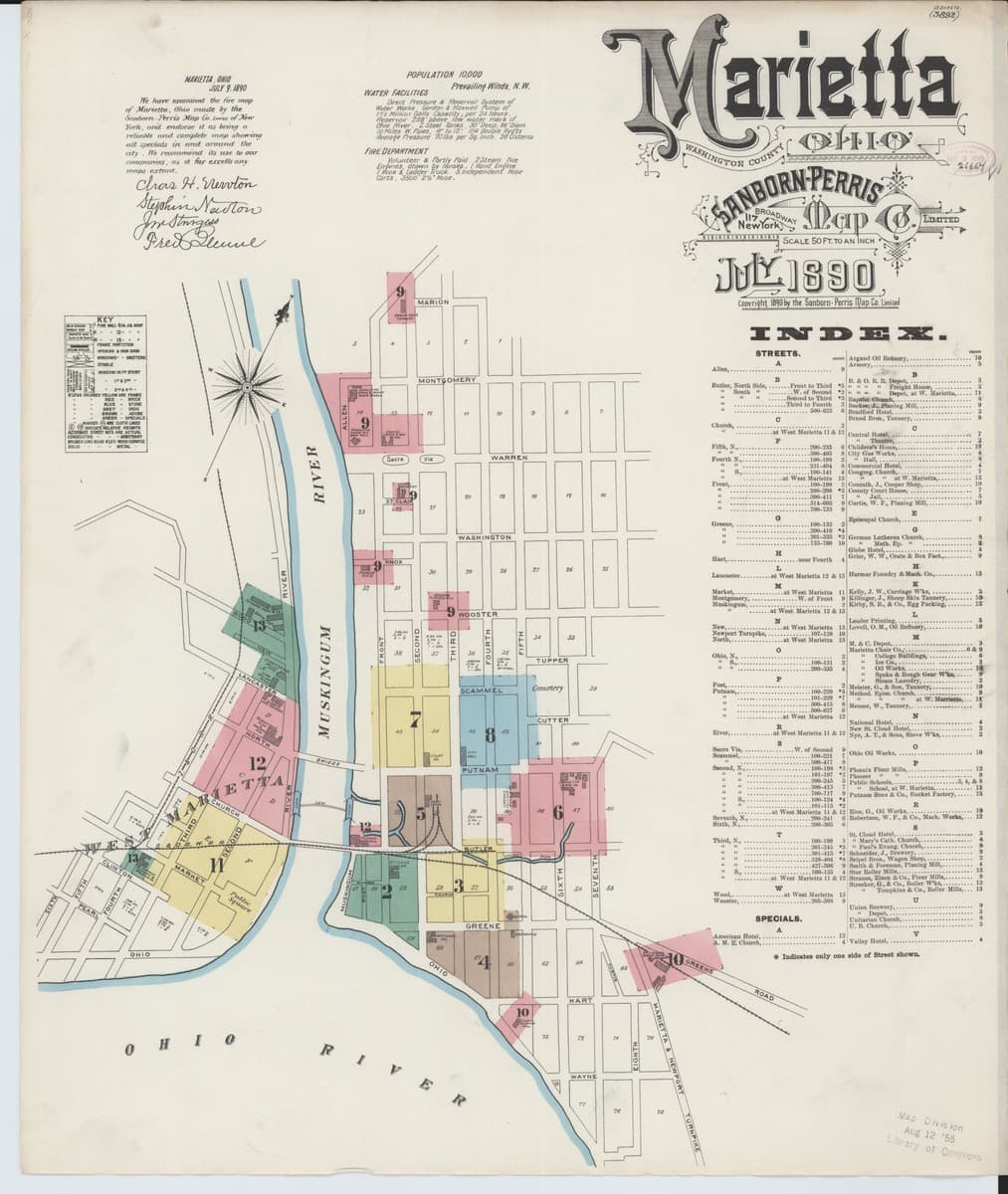 Marietta, Ohio - 1890 Sanborn Map