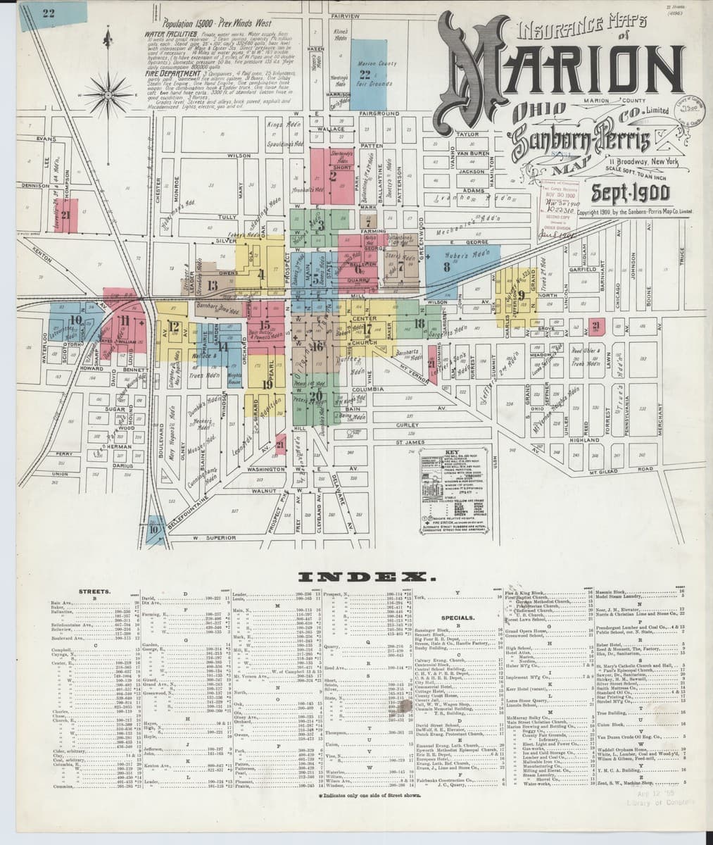Marion, Ohio - 1900 Sanborn Map