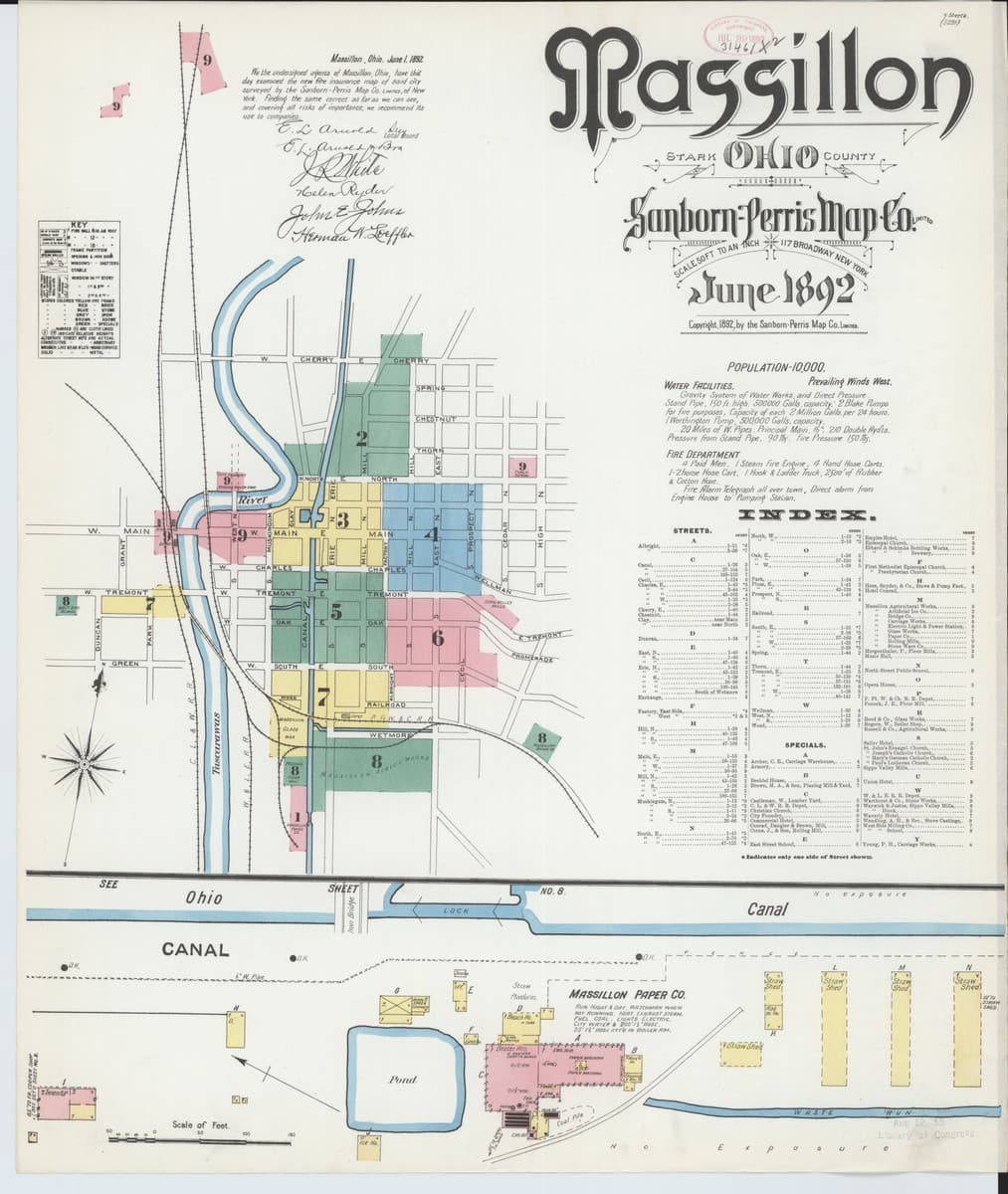 Massillon, Ohio - 1892 Sanborn Map