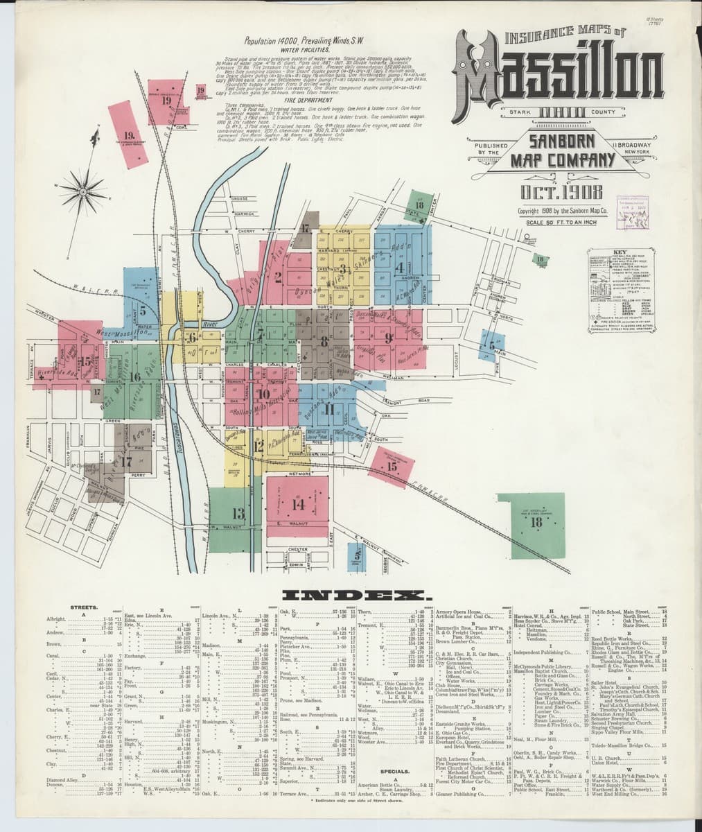 Massillon, Ohio - 1908 Sanborn Map