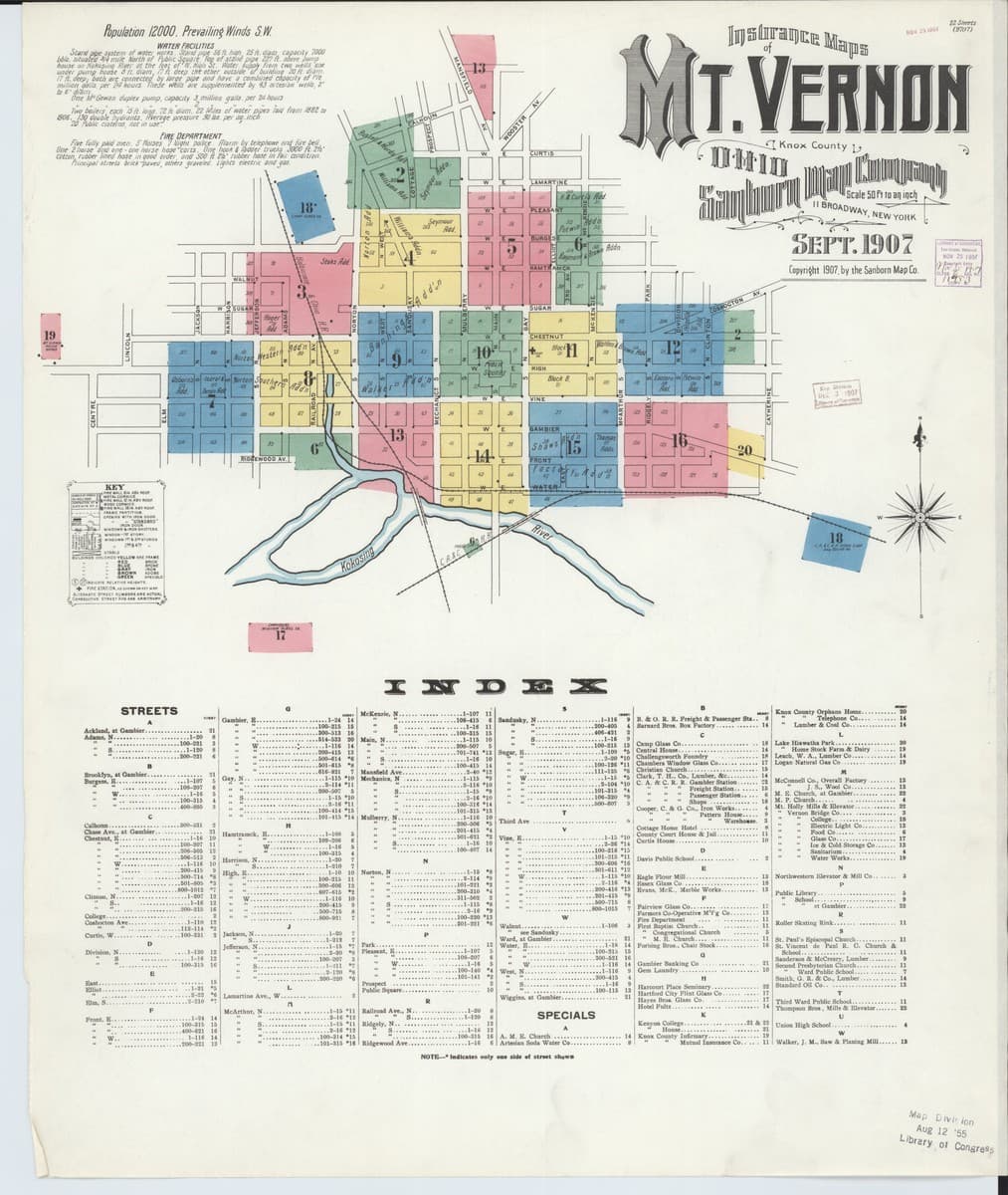 Mount Vernon, Ohio - 1907 Sanborn Map