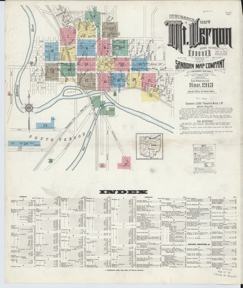 Mount Vernon, Ohio - 1913 Sanborn Map