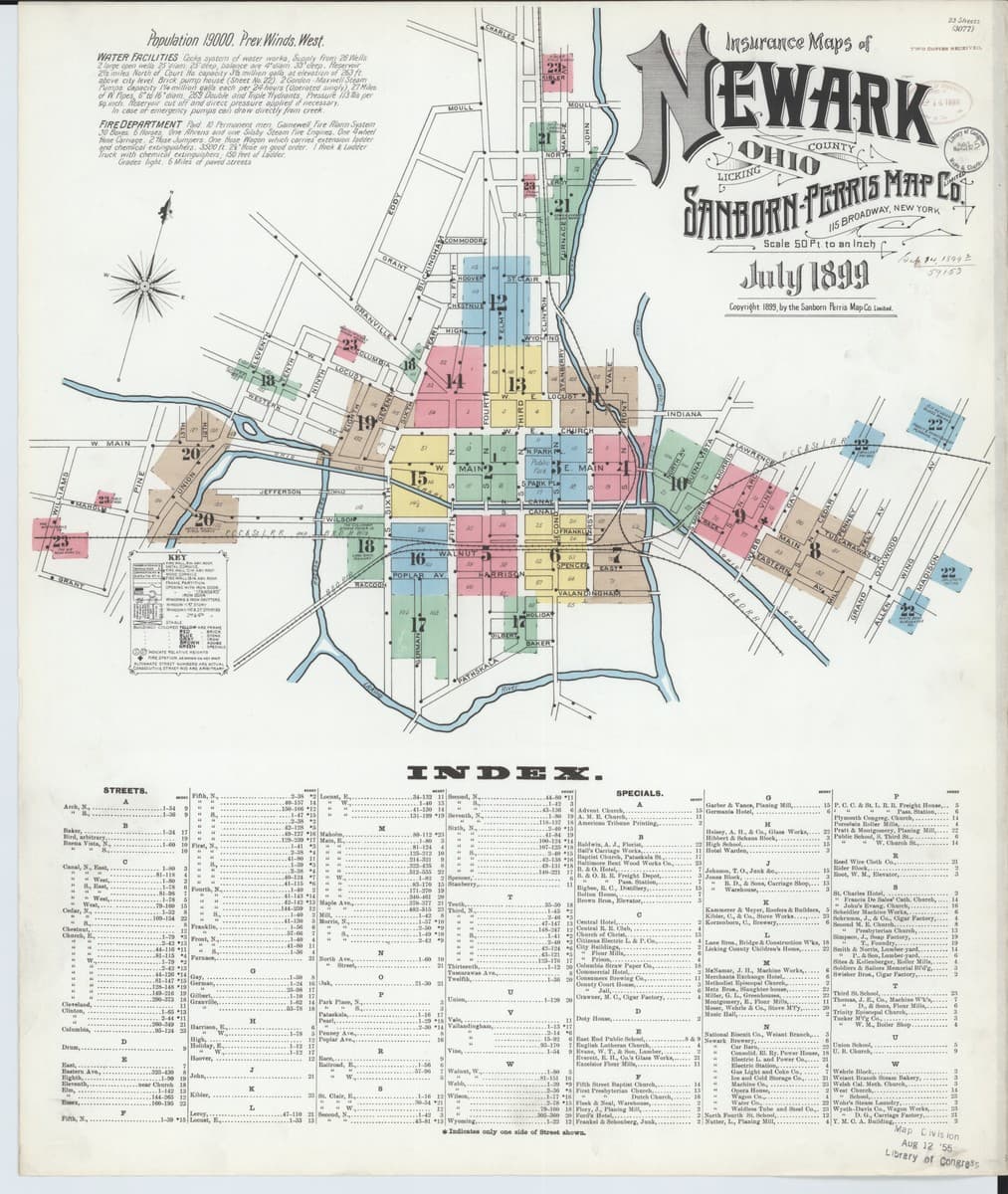 Newark, Ohio - 1899 Sanborn Map