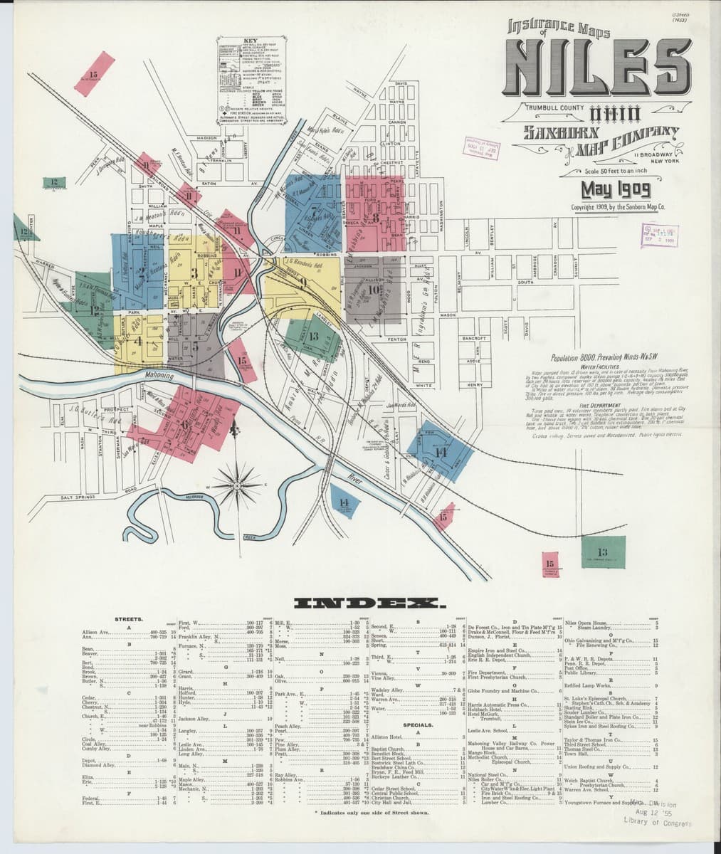 Niles, Ohio - 1909 Sanborn Map