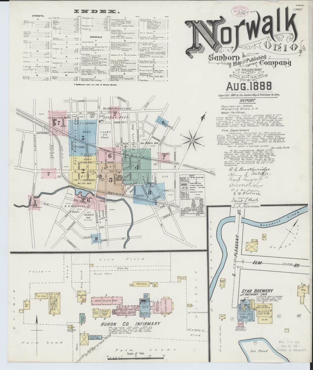 Norwalk, Ohio - 1888 Sanborn Map