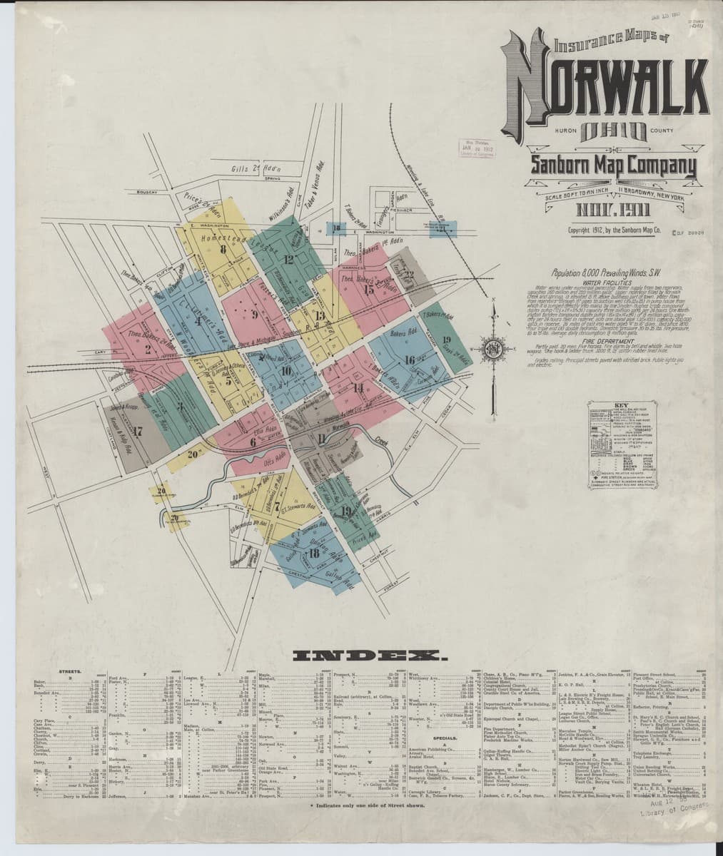 Norwalk, Ohio - 1911 Sanborn Map