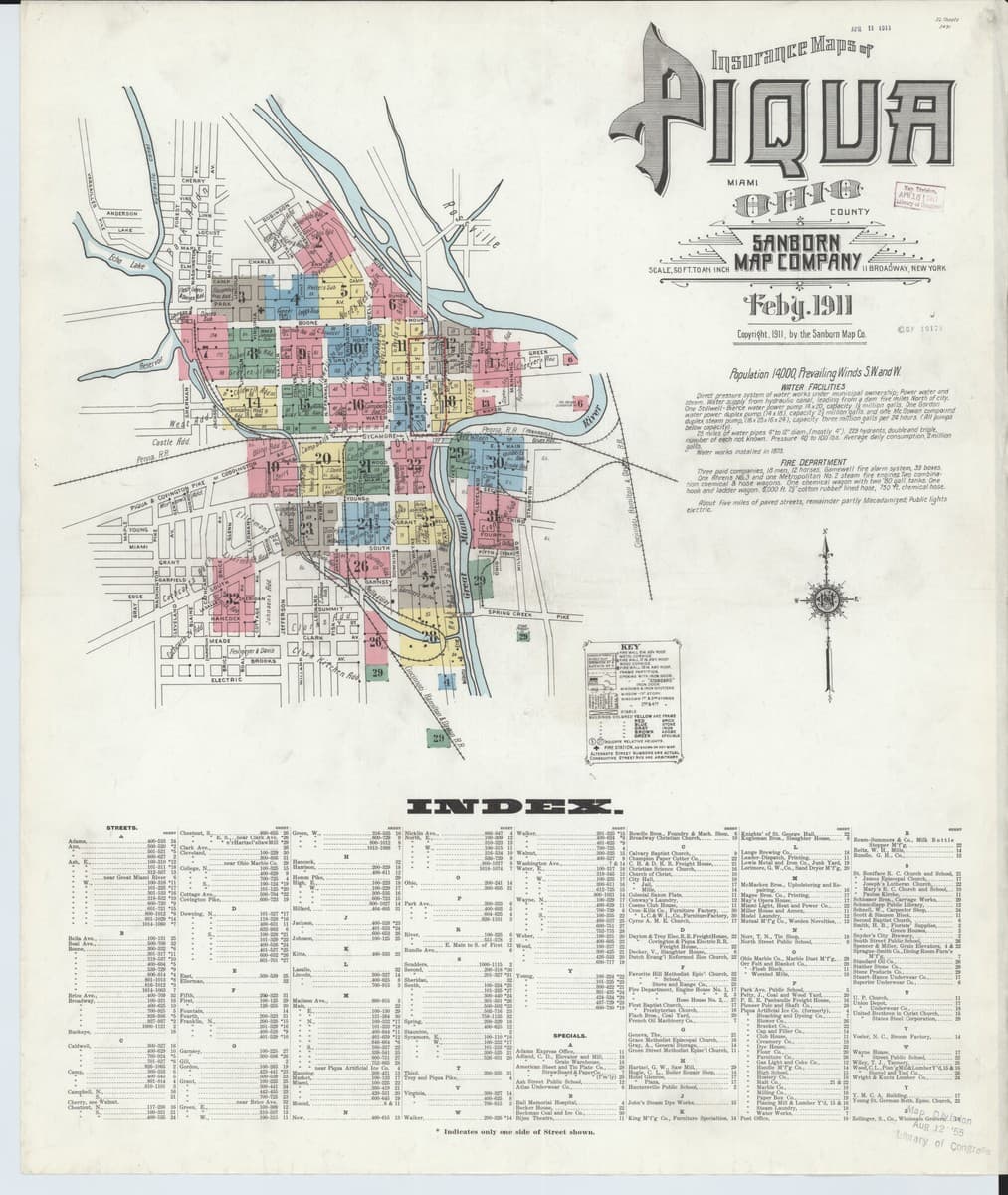 Piqua, Ohio - 1911 Sanborn Map