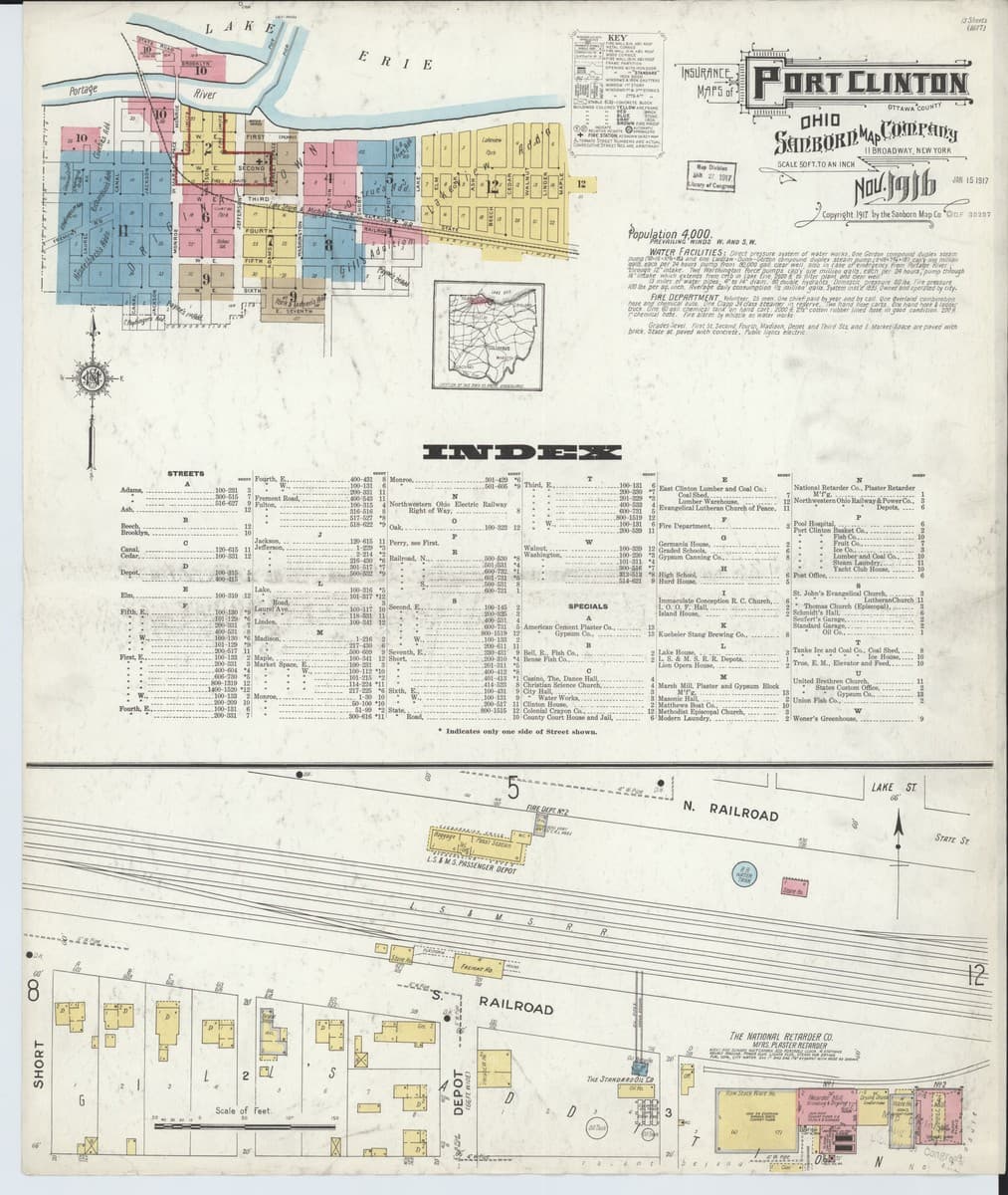 Port Clinton, Ohio - 1916 Sanborn Map