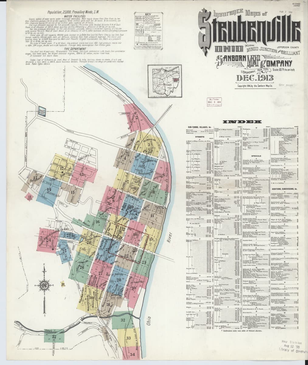Steubenville, Ohio - 1913 Sanborn Map