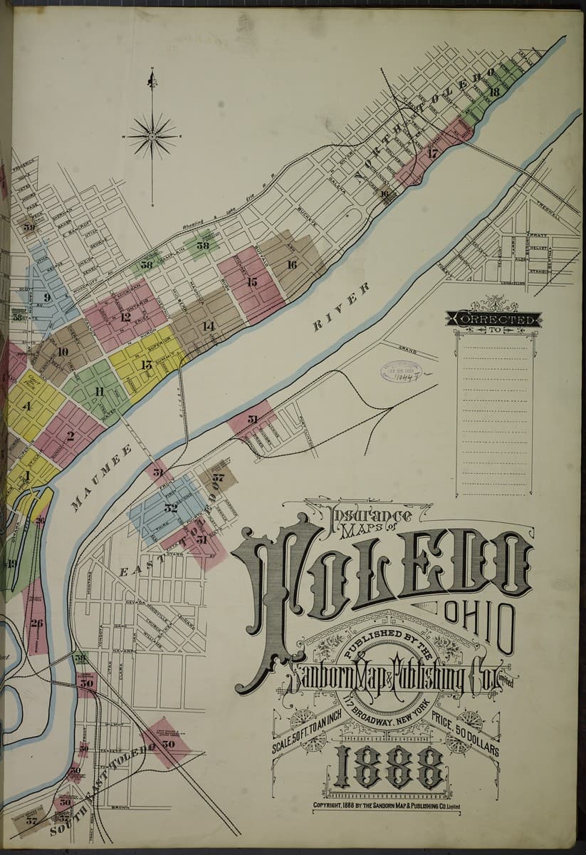 Toledo, Ohio - 1888 Sanborn Map