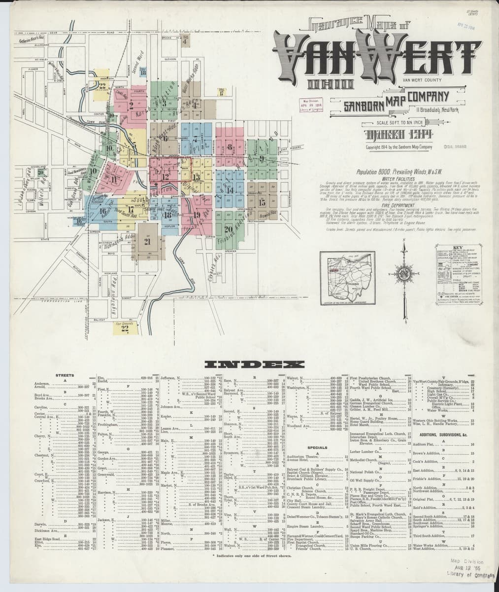 Van Wert, Ohio - 1914 Sanborn Map