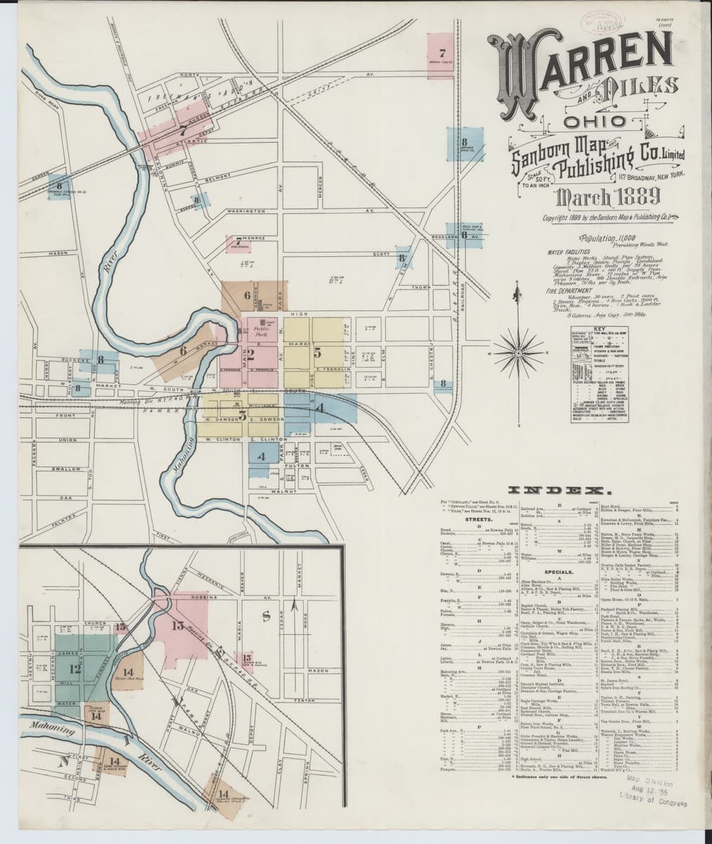 Warren, Ohio - 1889 Sanborn Map