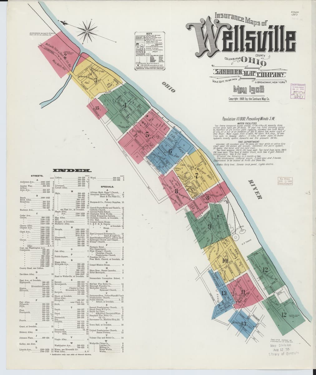 Wellsville, Ohio - 1908 Sanborn Map