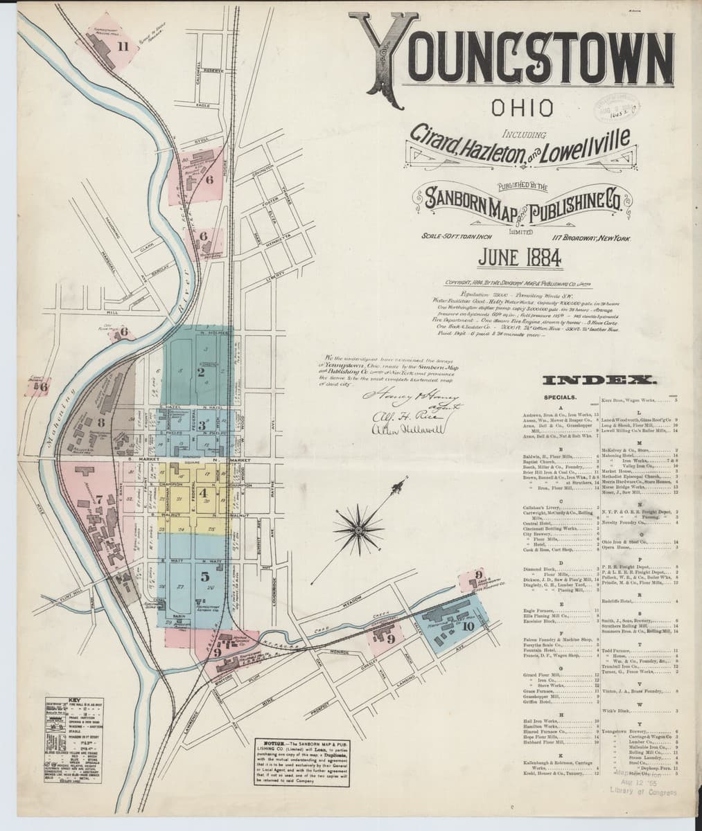 Youngstown, Ohio - 1884 Sanborn Map
