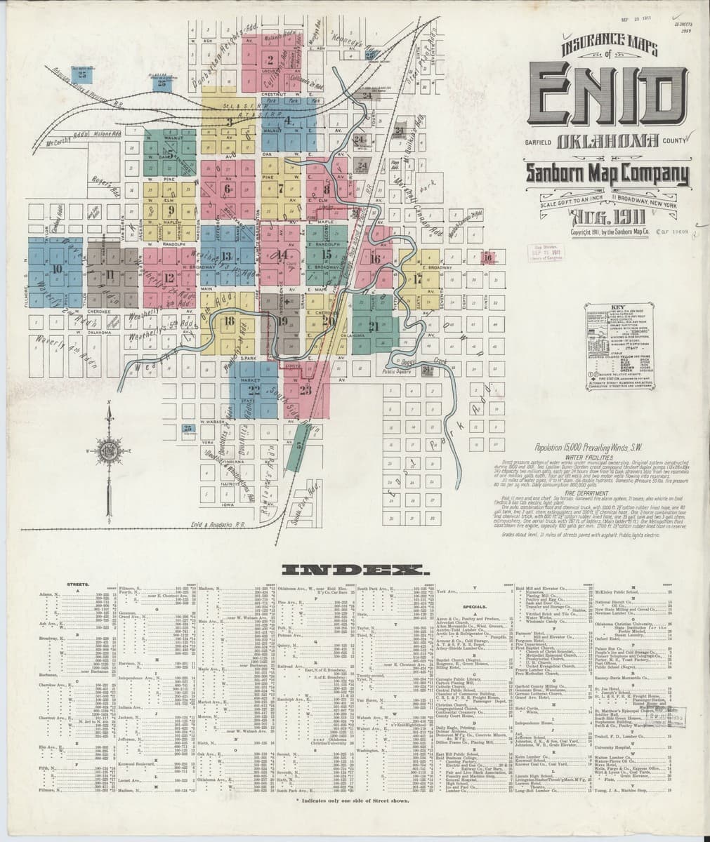 Enid, Oklahoma - 1911 Sanborn Map