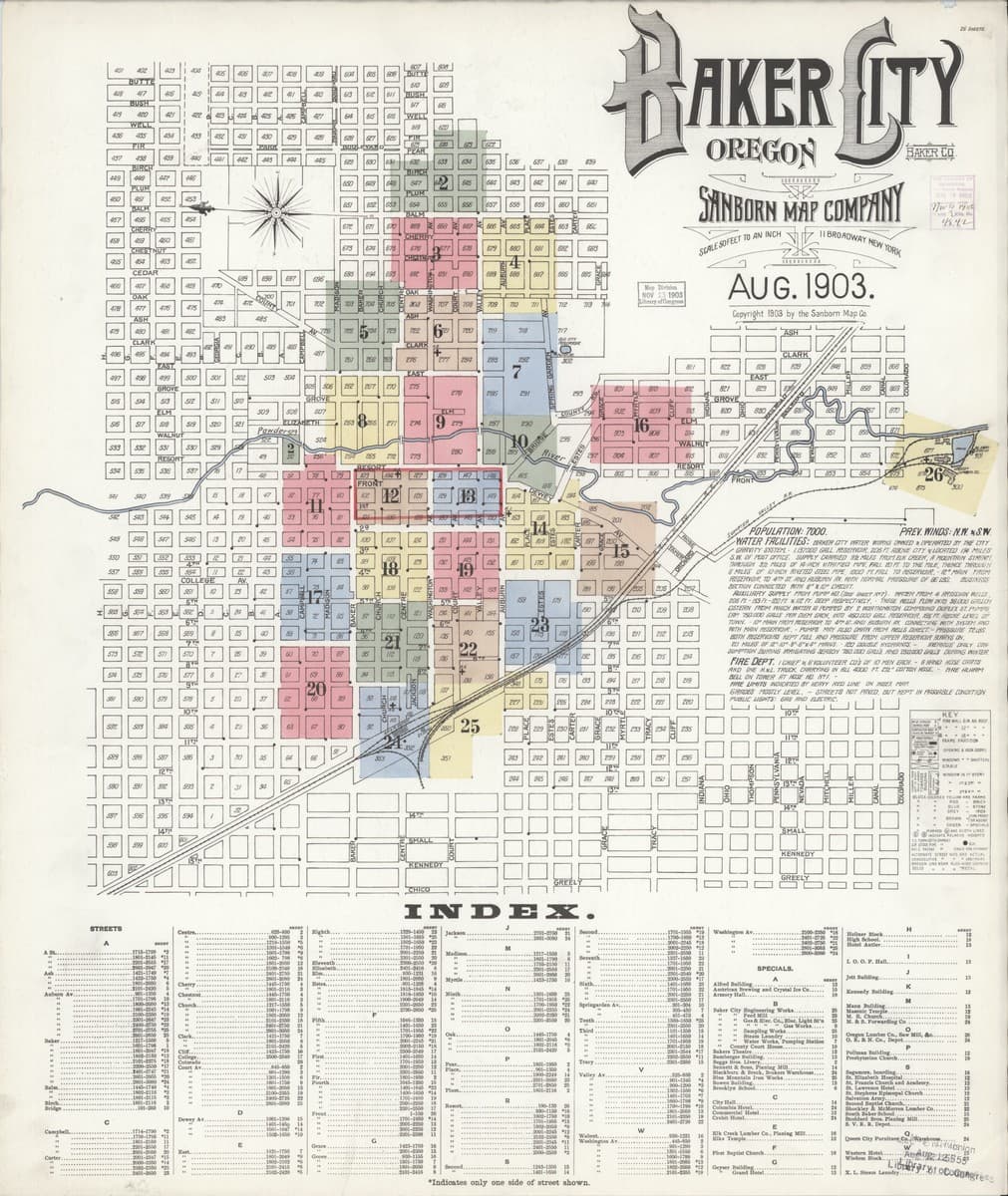 Baker, Oregon - 1903 Sanborn Map