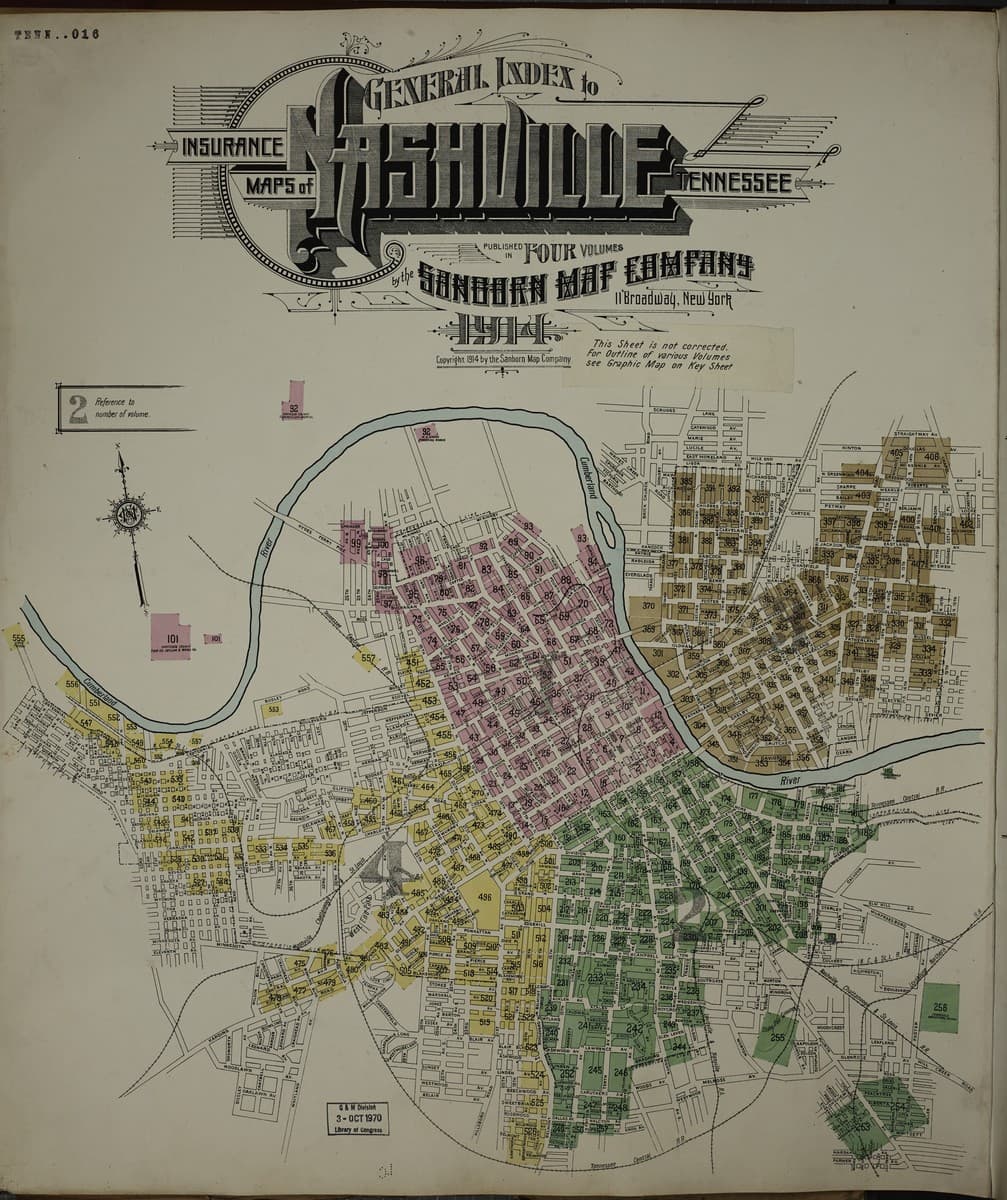 Nashville, Tennessee - 1914 Sanborn Map