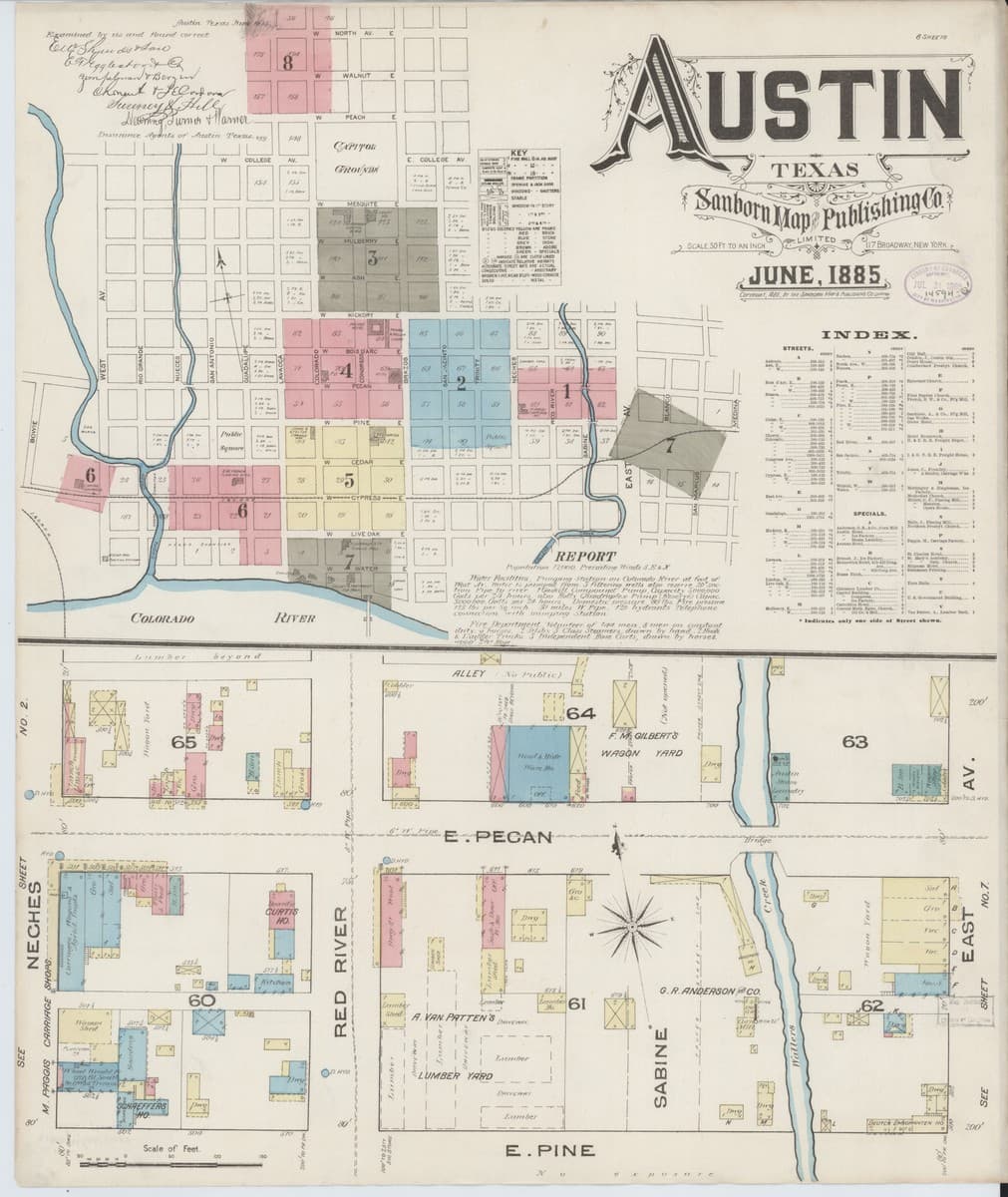Austin, Texas - 1885 Sanborn Map