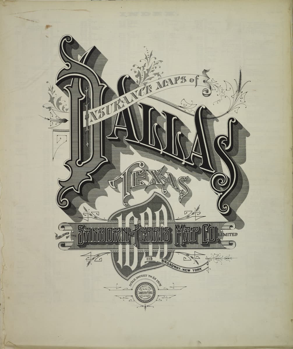 Dallas, Texas - 1899 Sanborn Map