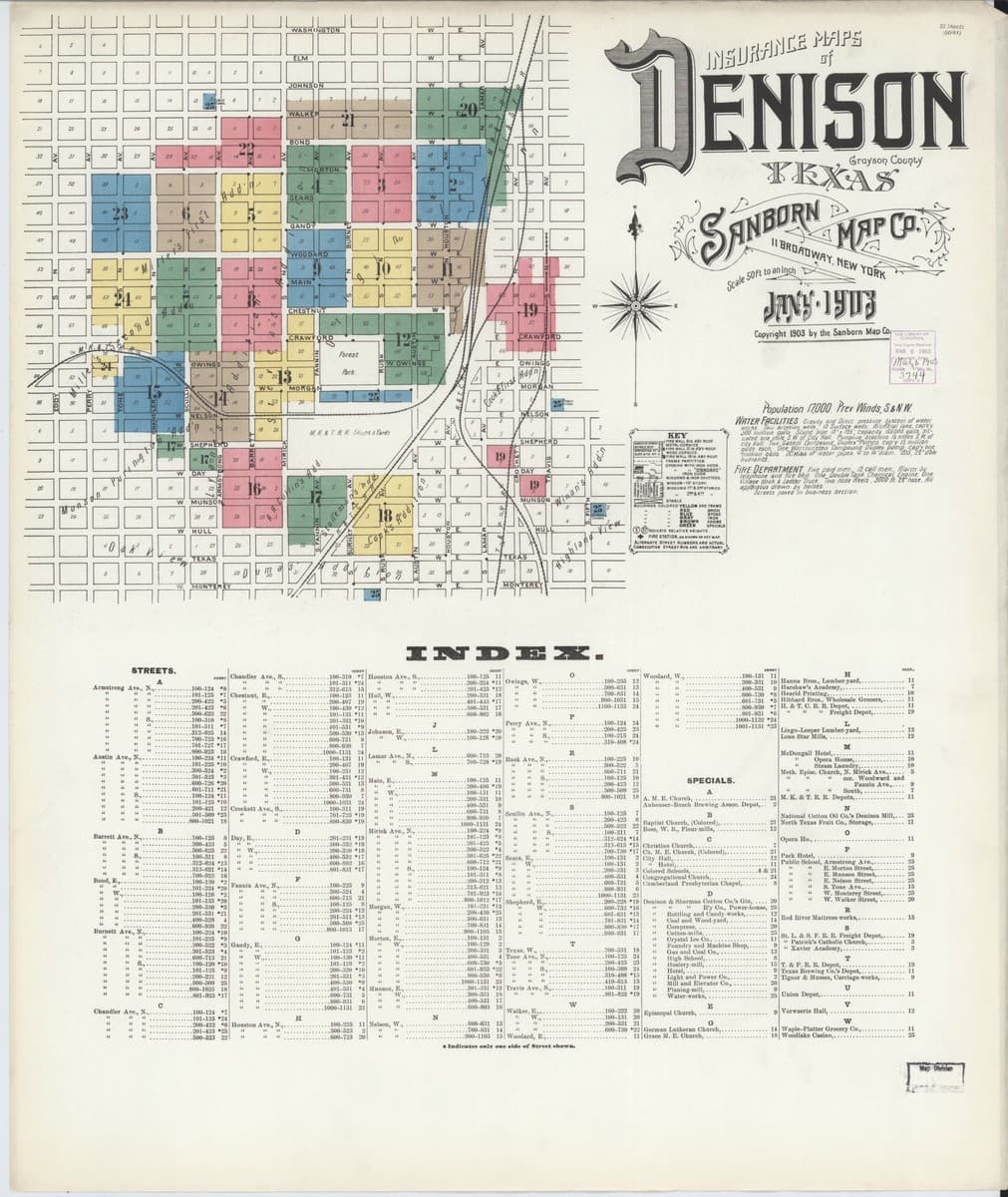 Denison, Texas - 1903 Sanborn Map