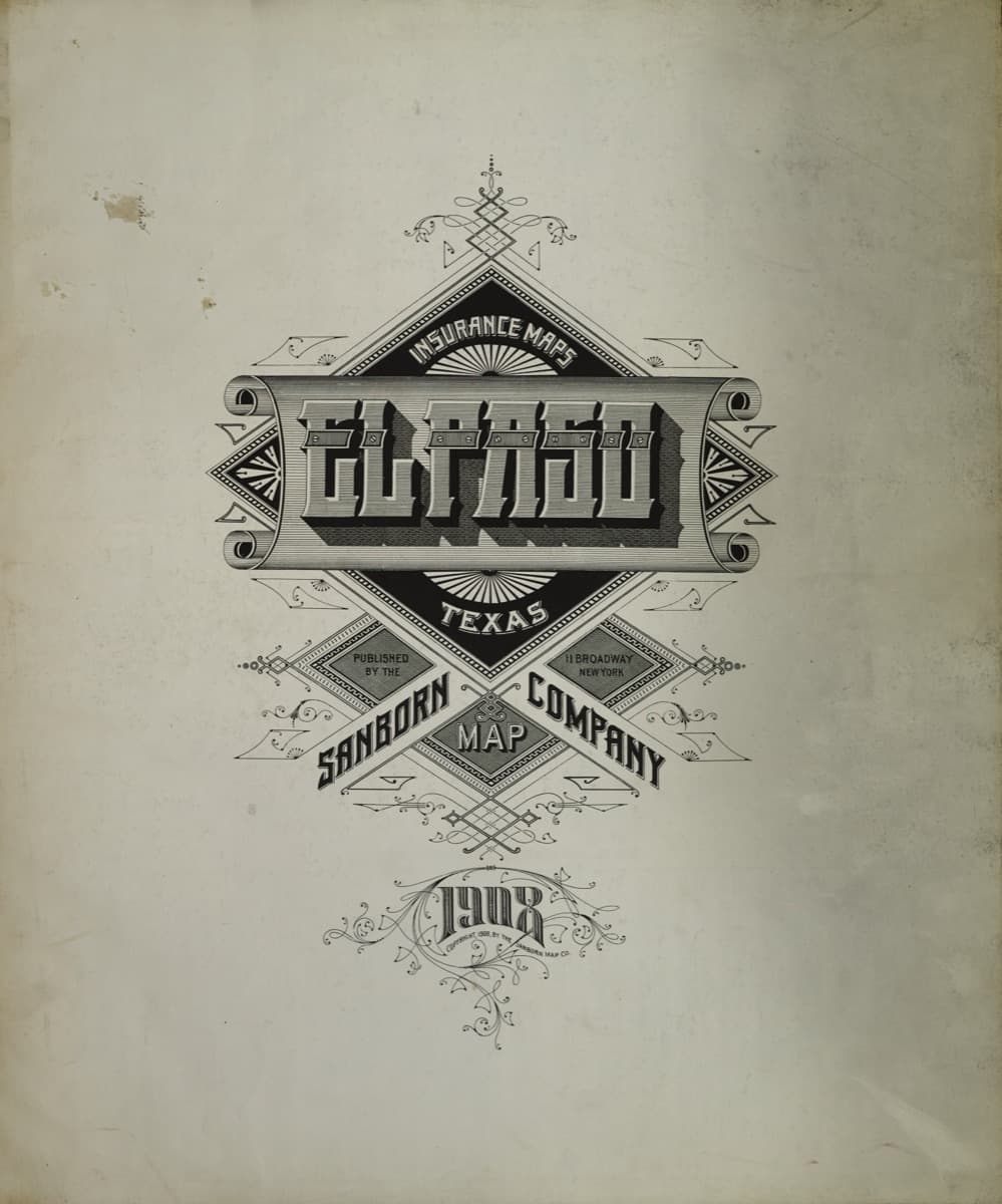 El Paso, Texas - 1908 Sanborn Map