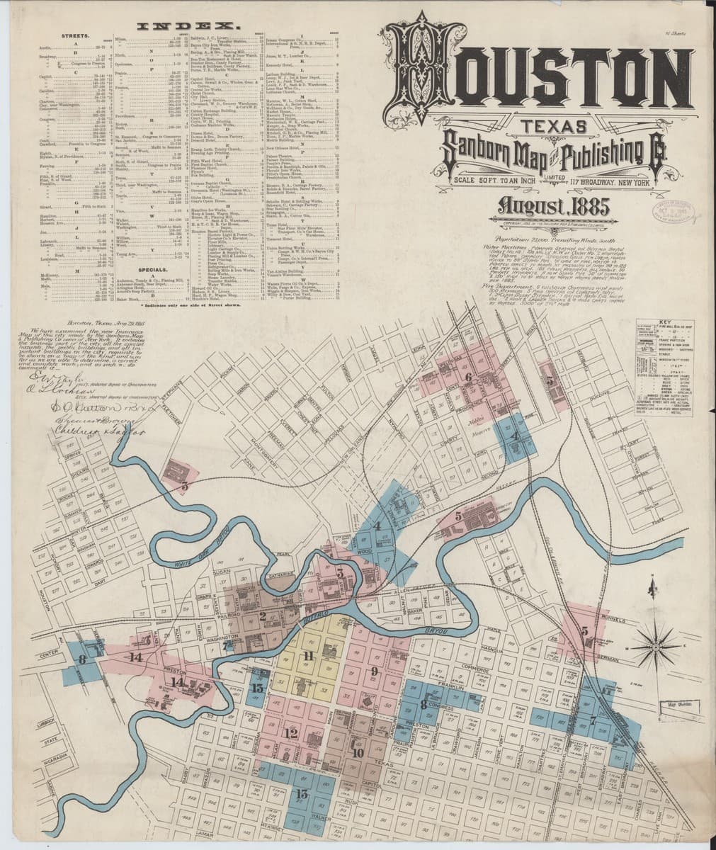 Houston, Texas - 1885 Sanborn Map