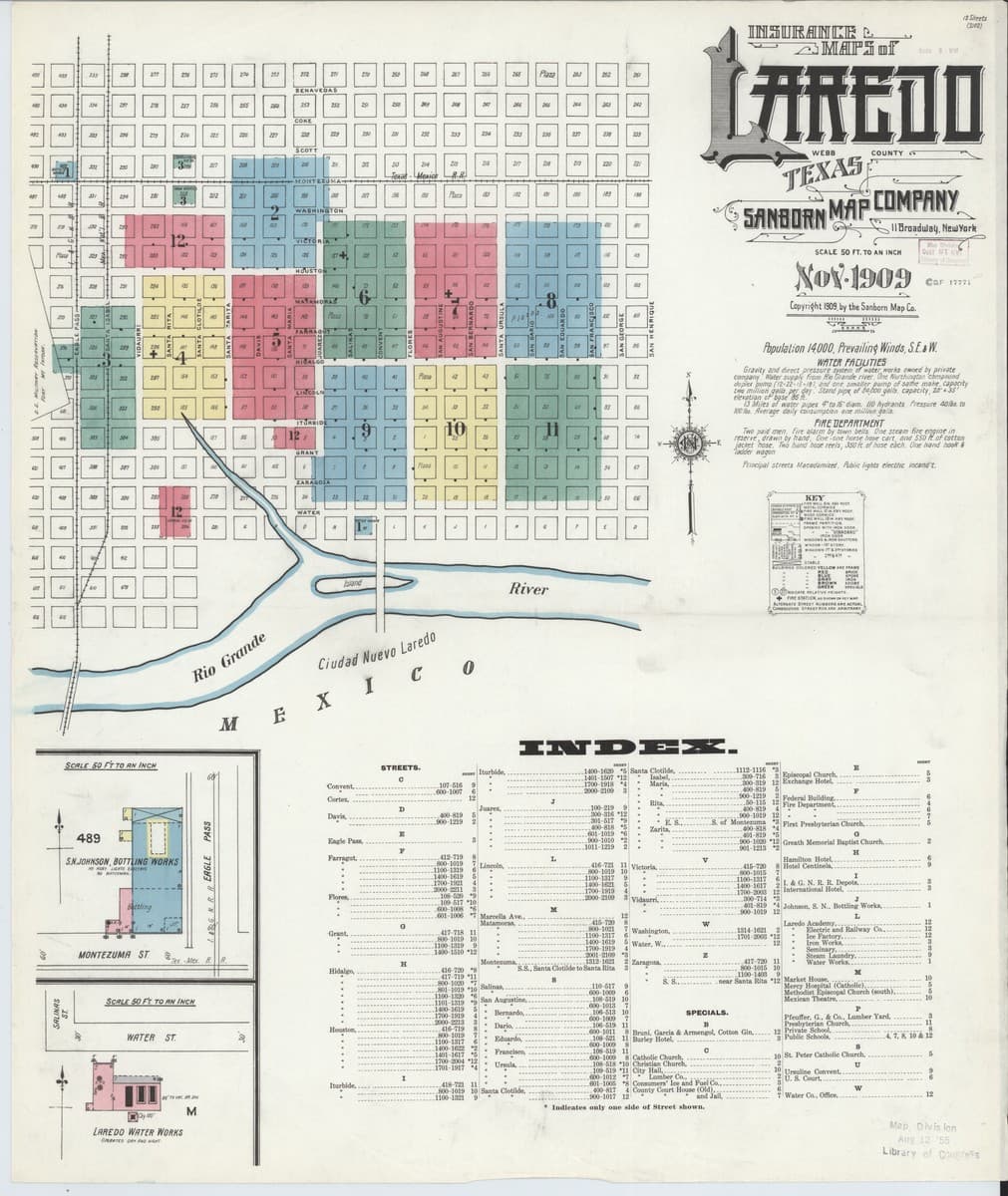 Laredo, Texas - 1909 Sanborn Map