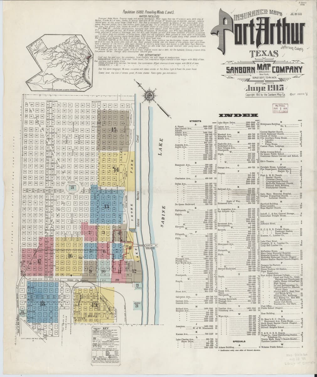 Port Arthur, Texas - 1915 Sanborn Map