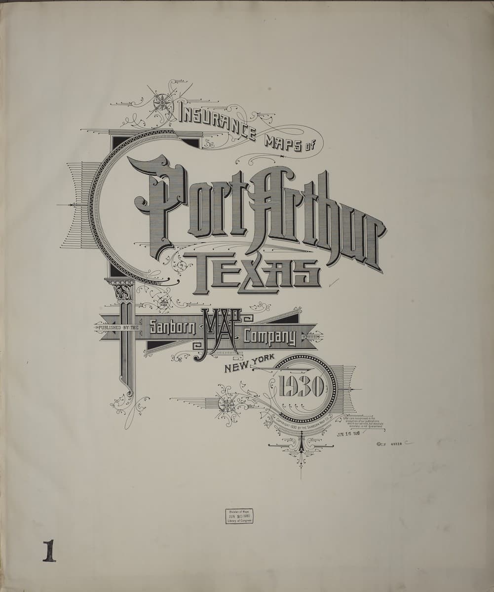 Port Arthur, Texas - 1930 Sanborn Map