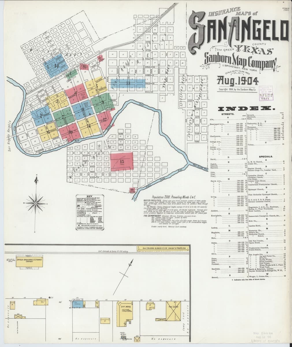 San Angelo, Texas - 1904 Sanborn Map