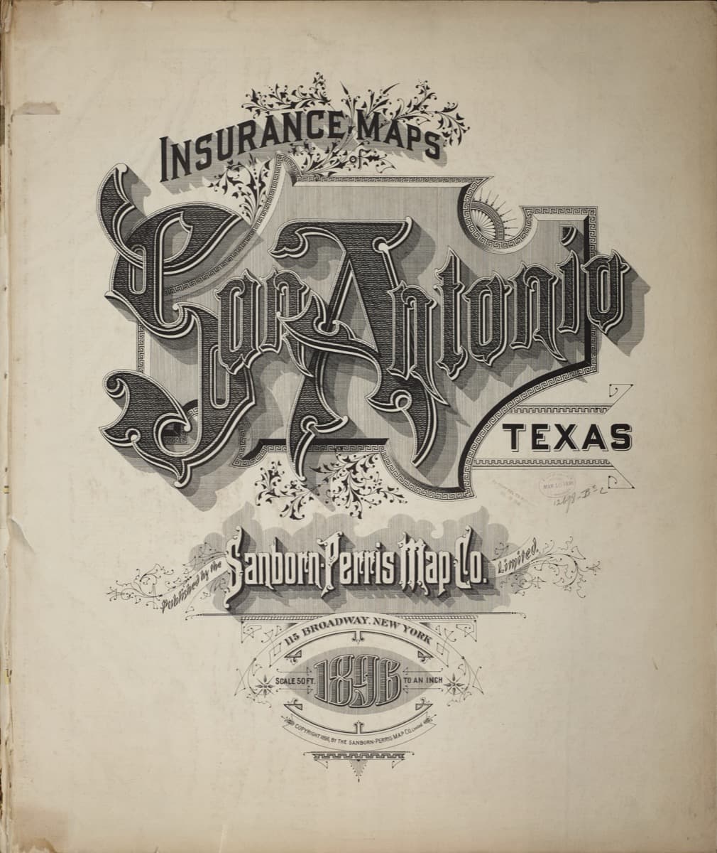 San Antonio, Texas - 1896 Sanborn Map