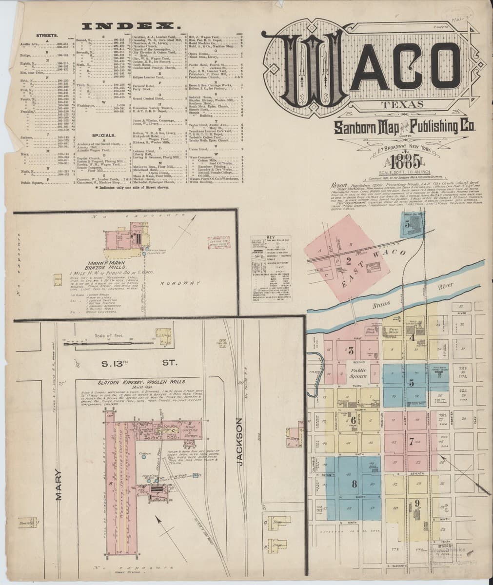 Waco, Texas - 1885 Sanborn Map
