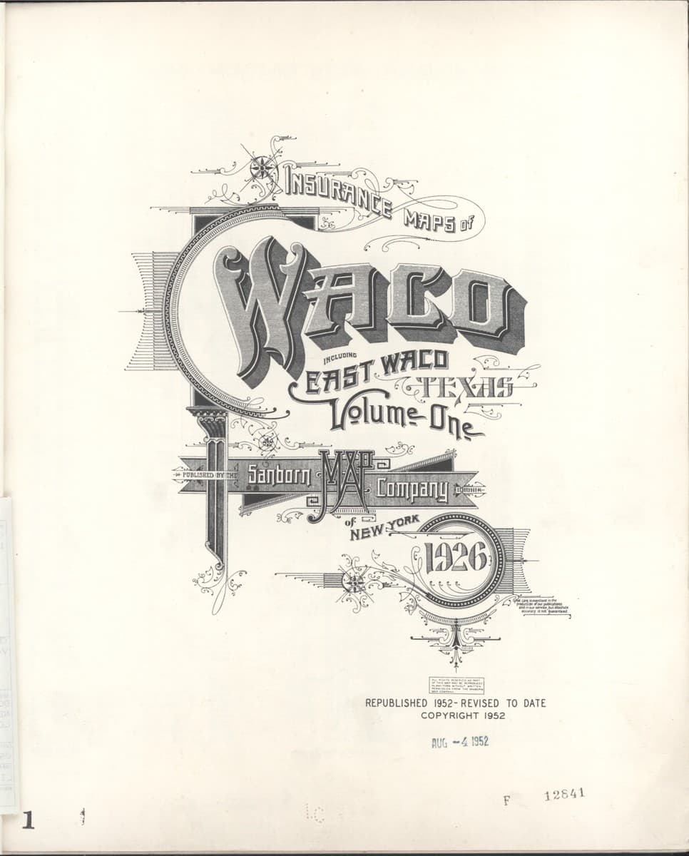 Waco, Texas - 1926 Sanborn Map