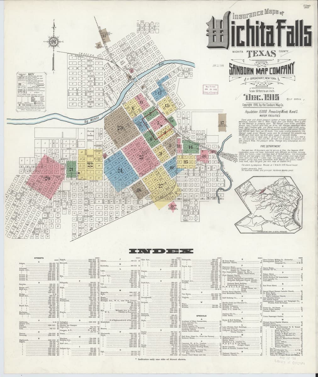 Wichita Falls, Texas - 1915 Sanborn Map