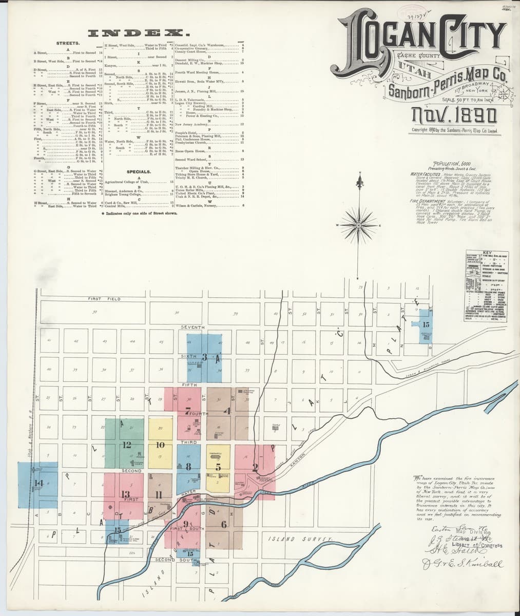 Logan, Utah - 1890 Sanborn Map