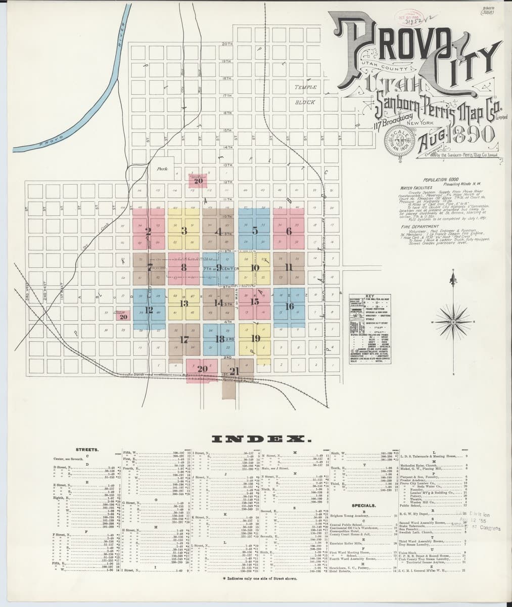 Provo, Utah - 1890 Sanborn Map