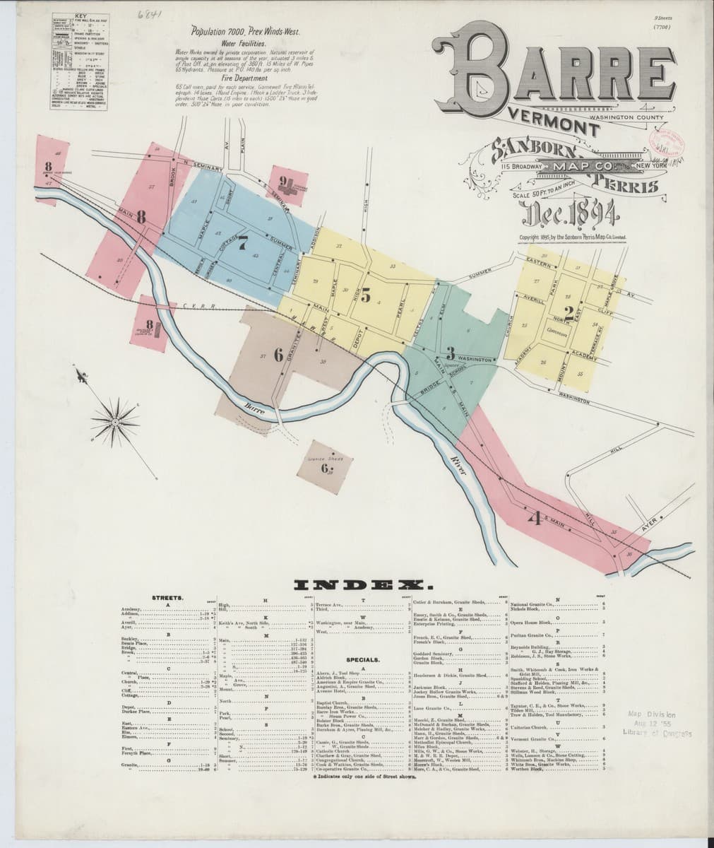Barre, Vermont - 1894 Sanborn Map