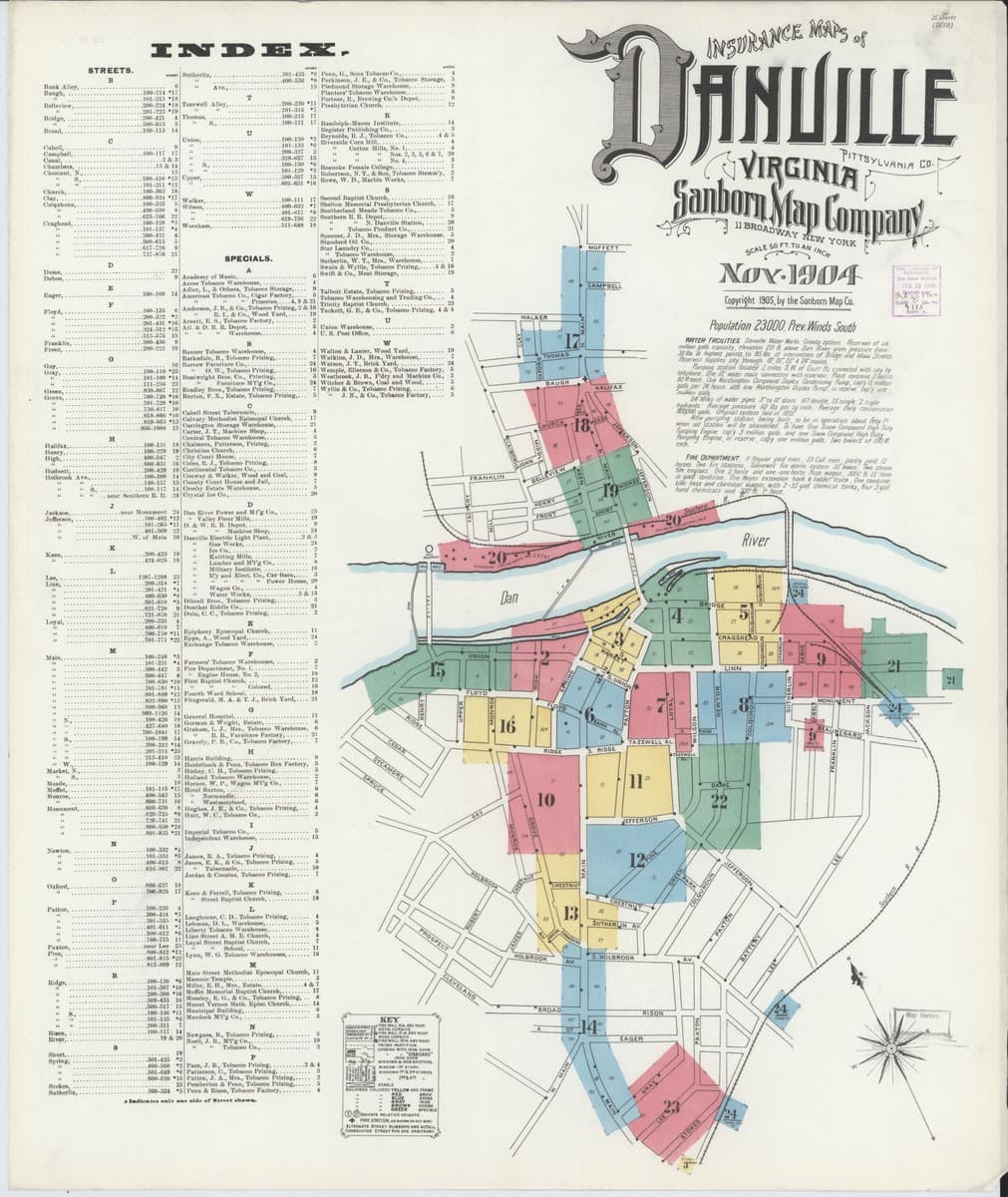 Danville, Virginia - 1904 Sanborn Map