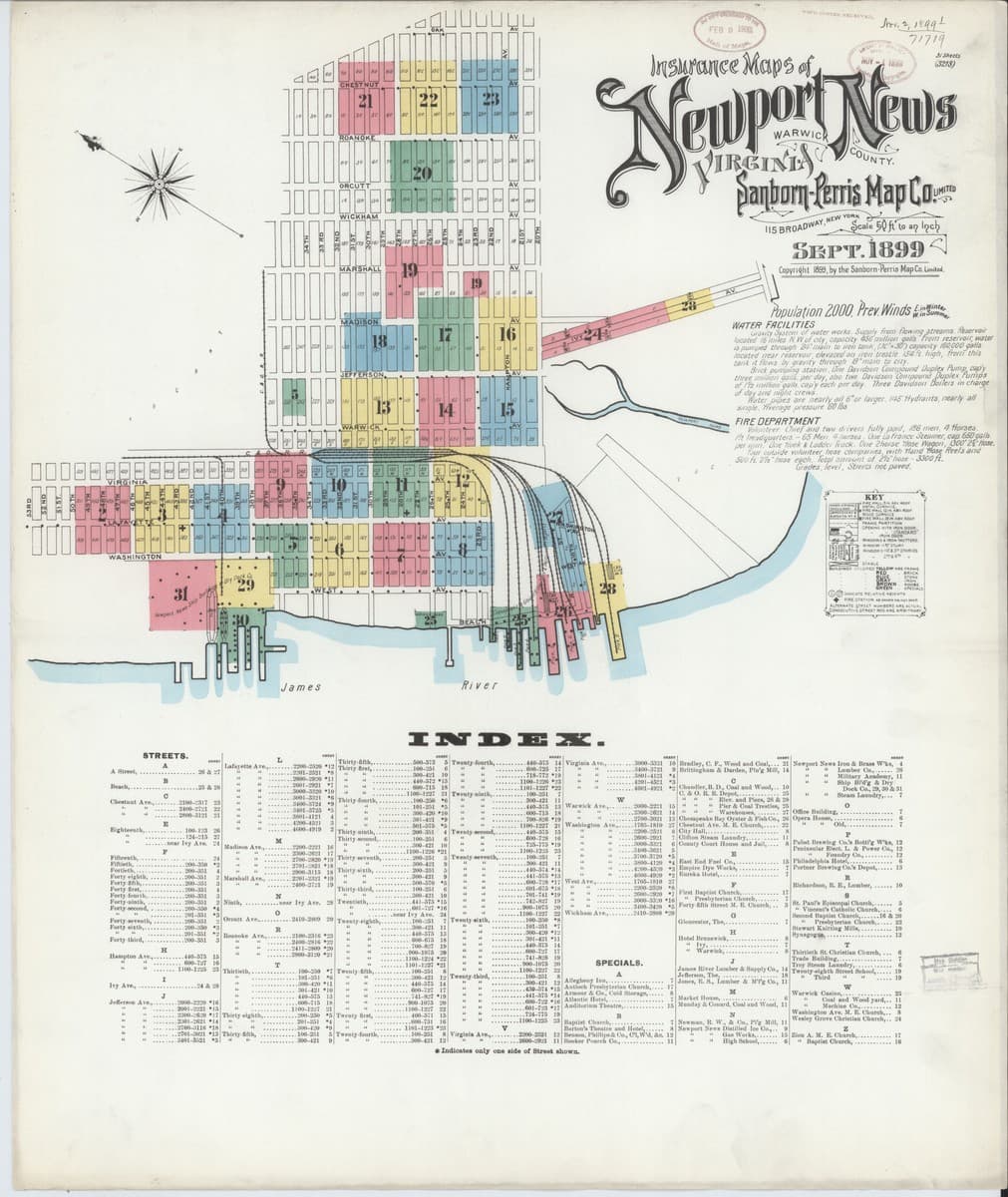 Newport News, Virginia - 1899 Sanborn Map