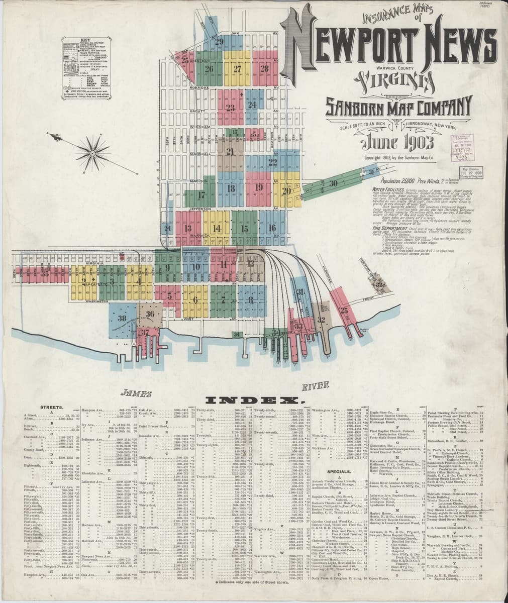 Newport News, Virginia - 1903 Sanborn Map