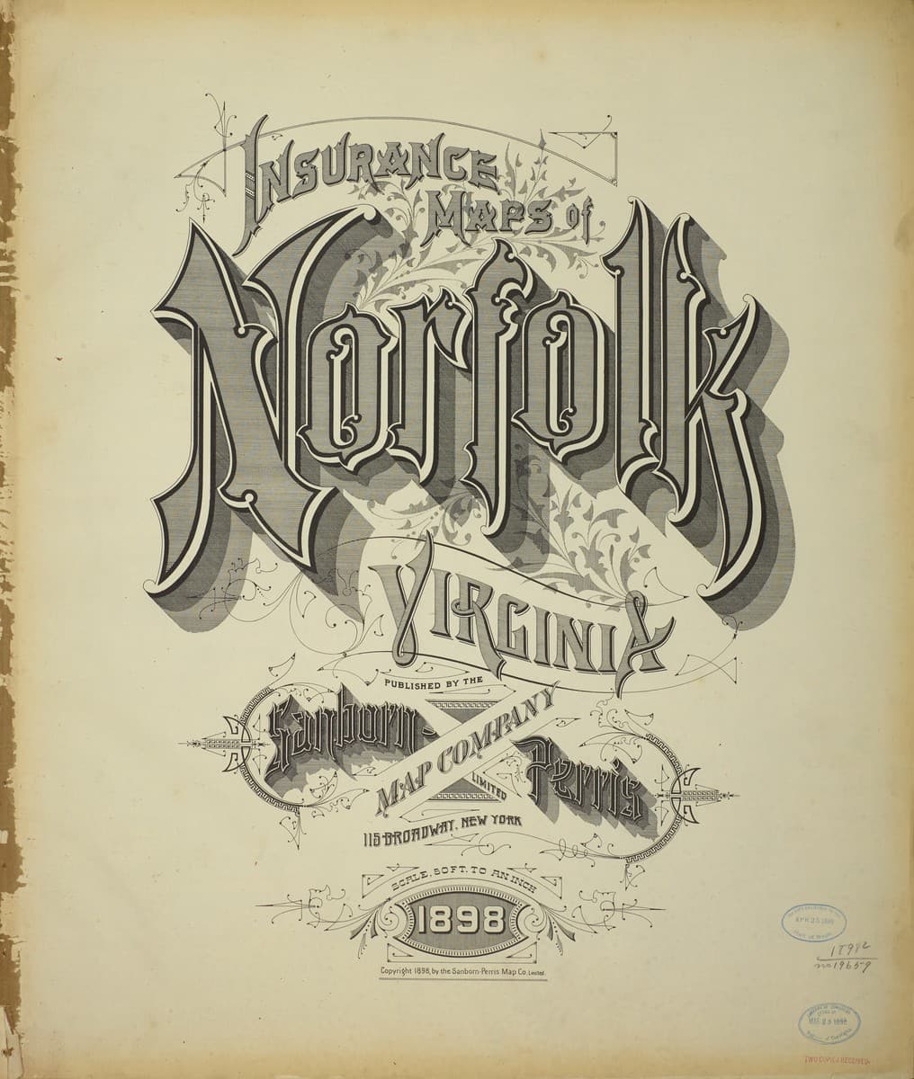 Norfolk, Virginia - 1898 Sanborn Map