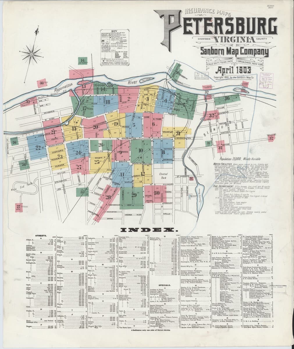 Petersburg, Virginia - 1903 Sanborn Map