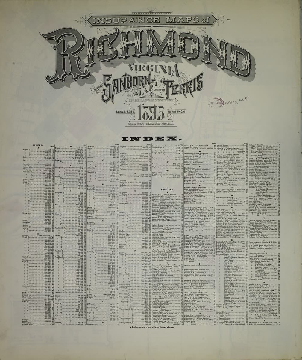 Richmond, Virginia - 1895 Sanborn Map