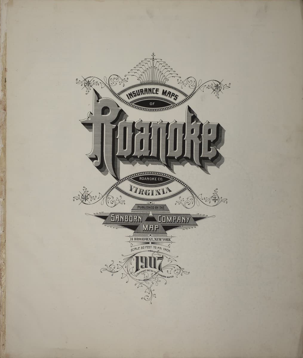 Sanborn Fire Insurance Map: Roanoke, Virginia (1907)