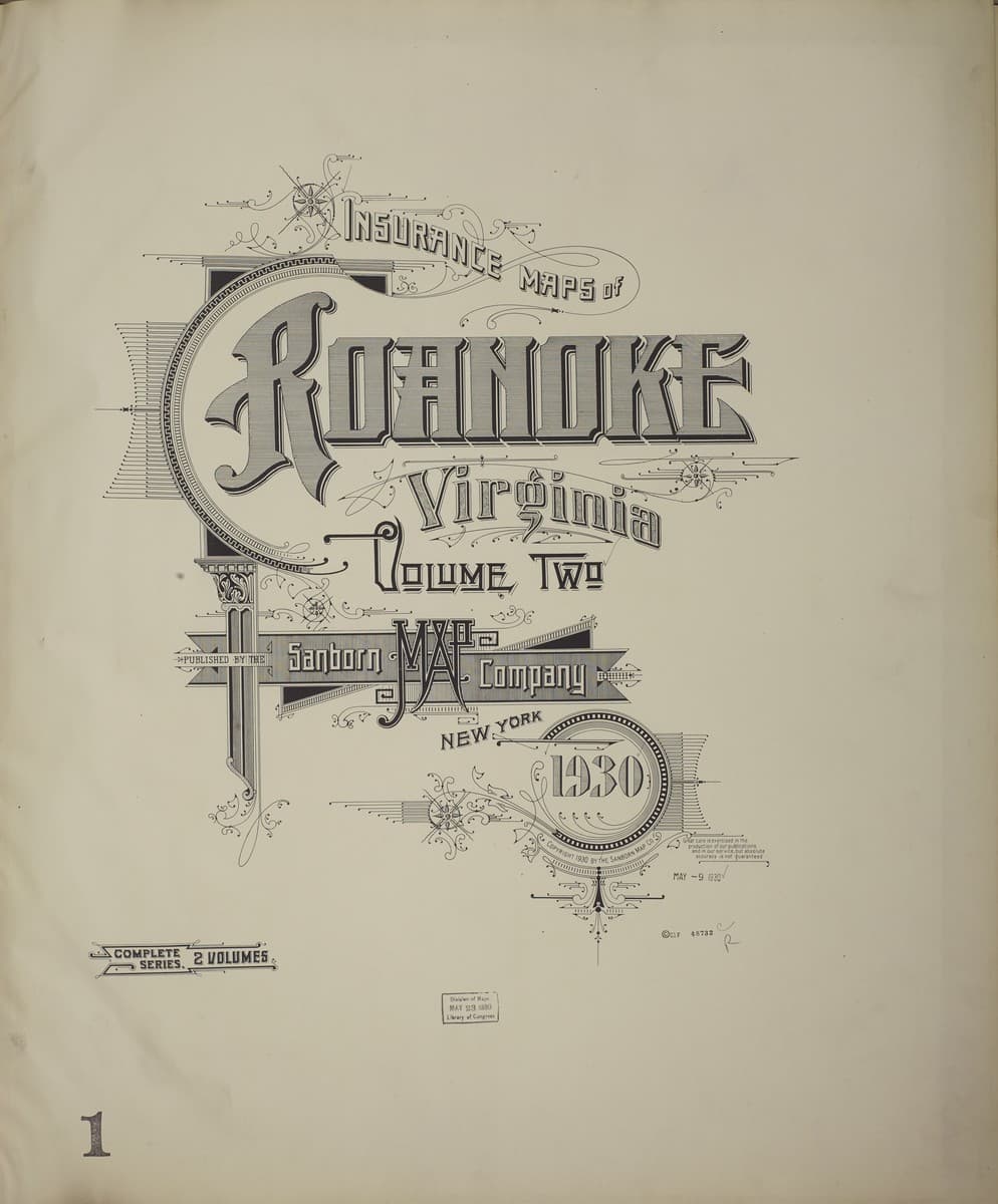 Roanoke, Virginia - 1930 Sanborn Map