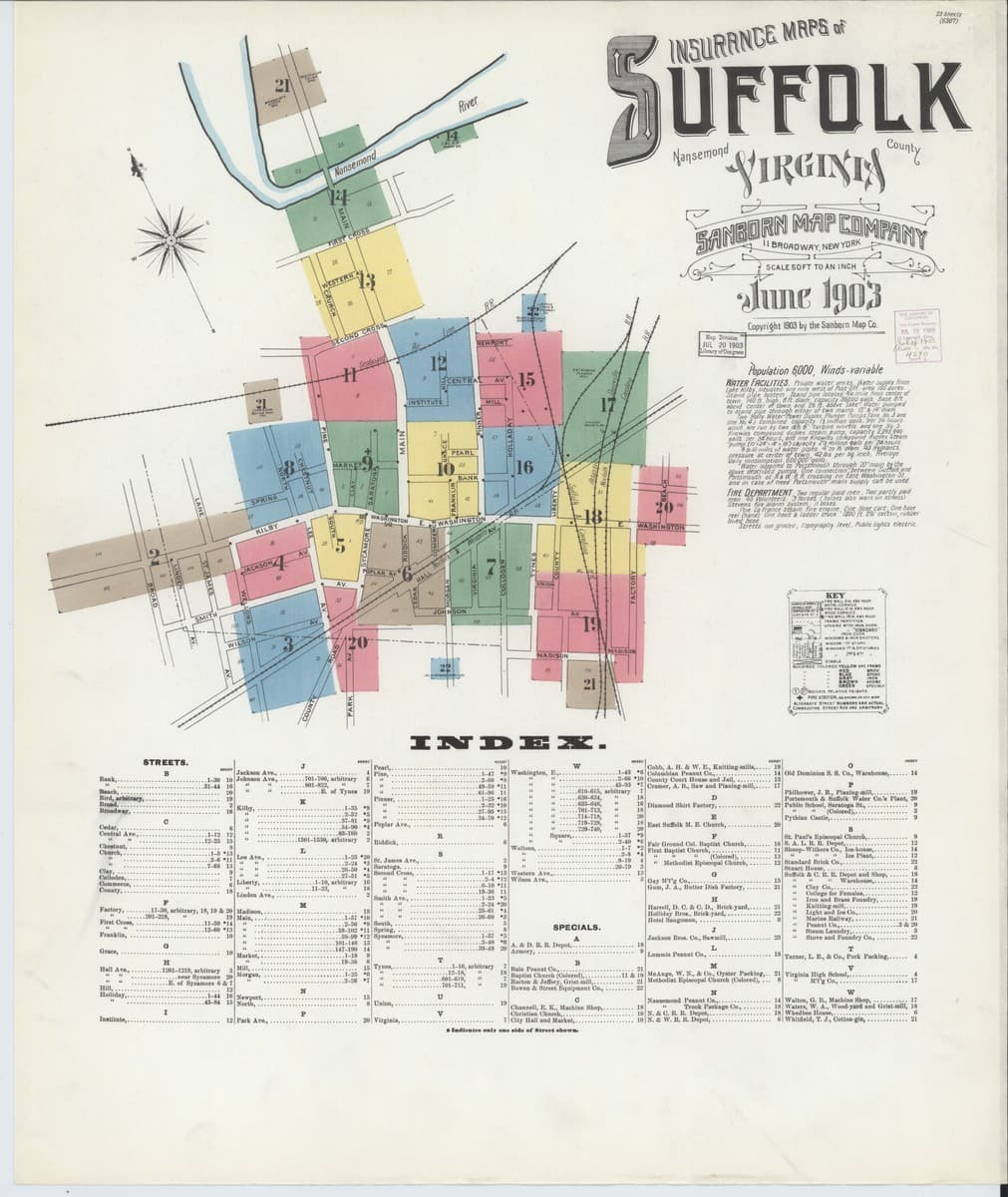 Suffolk, Virginia - 1903 Sanborn Map