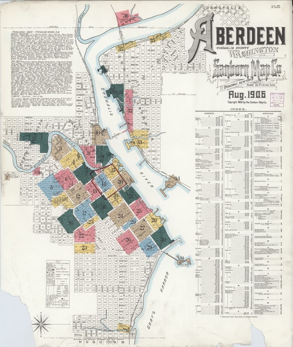 Aberdeen, Washington - 1906 Sanborn Map
