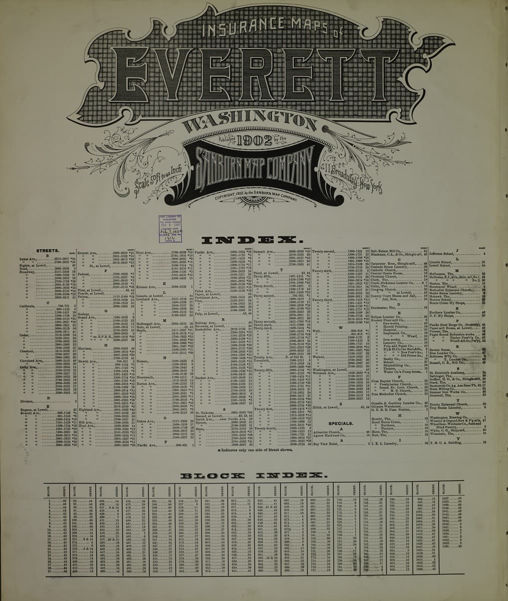 Everett, Washington - 1902 Sanborn Map